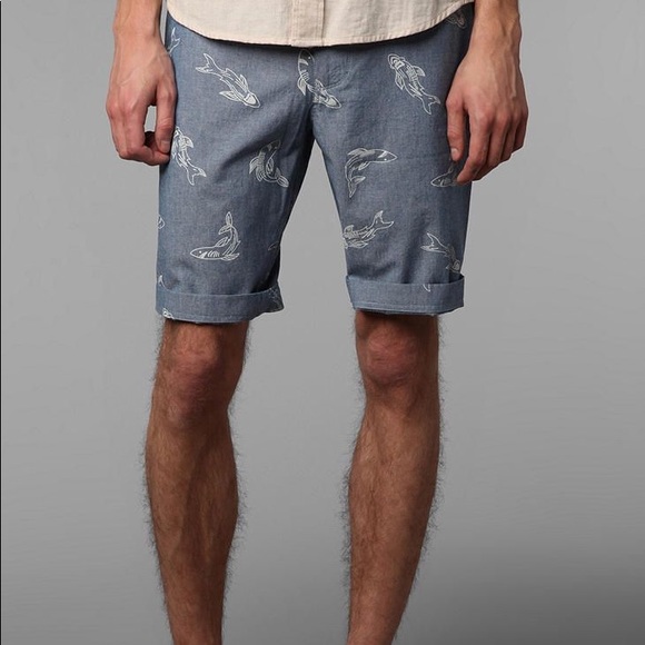 Urban Outfitters CPO Chambray Shark Shorts - Picture 1 of 3